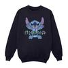 Mens Lilo And Stitch Ohana Blue Glitch Sweatshirt