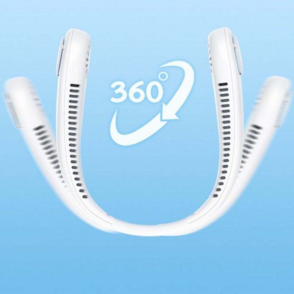 Вентилятор Долговечный Аккумулятор Шейный Портативный Безлопастной Подвесной на Шею Перезаряжаемый Воздушный Охладитель 3 Скорости Мини Летний Спортивный Вентилятор 1200 мАч