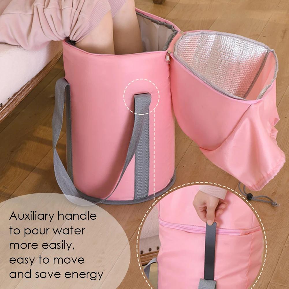 Большая вместимость складной ванночки для ног, углубленное ведро для замачивания, сумка для замачивания ног до колен, переносное дорожная ведро для мытья ног