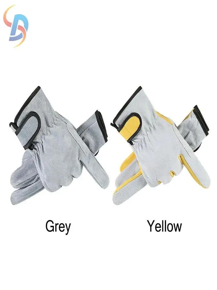 Leather Welding Gloves, Heat Resistant Heavy Duty Work Gloves for Welding, Metal Cutting & Construction