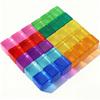 High Transparent Rainbow Crystal Acrylic Cubes Stacking Gem Blocks Sensory Building Blocks for Kids Learning Color Light Shadow