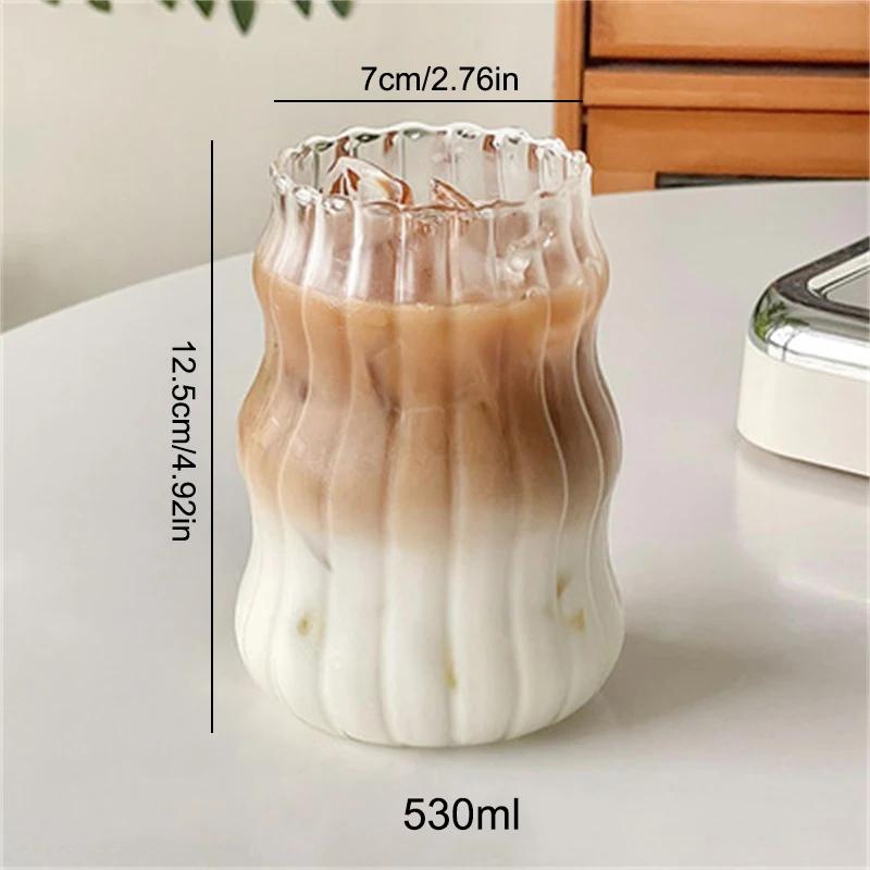 Transparent Glass Cup Creative Ins Exquisite Heat-resistant Tumbler Tea Juice Milk Coffee Mug Home Office Cocktail Beer Glasses