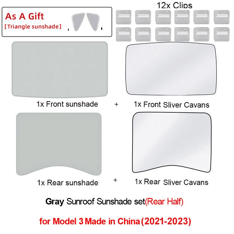 Модернизируйте солнцезащитные шторки для Tesla Model 3 Y 2023. Солнцезащитная шторка на стеклянной крыше. Передний задний люк на крыше. Ветровое стекло. Защитная шторка на крыше. Защитная сетка.