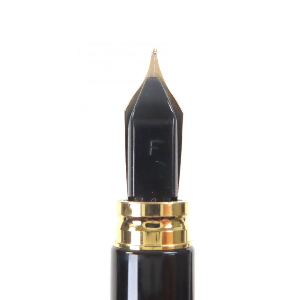 Очень хорошая перьевая ручка WATERMAN IDEAL Черное золото 18К мужская Б/У