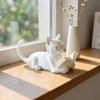 Креативные настольные украшения кошки Милые декоративные статуэтки кошек Украшение 'Читающий кот' Декор для спальни