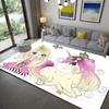 Anime Unicorn Pattern Carpet Girl Bedroom Decoration Game Mat Large Carpet Home Indoor Non -Slip Floor Mat Kids Room Decor Carpet