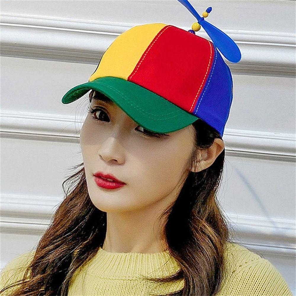 Adjustable Bamboo Dragonfly Cap Snapback Baseball Cap Funny Helicopter Propeller Hat  Boys Girls