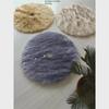 80cm White Christmas Tree Skirt: Plush Wool Holiday Decoration
