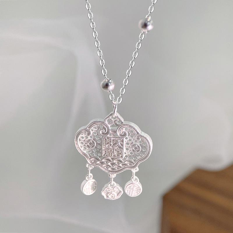 Национальные Ветер и Небесные Чиновники Благословляют Ожерелье Безопасного Замка, Новый Китайский Подарок Для Женщин, Дружелюбная Пара