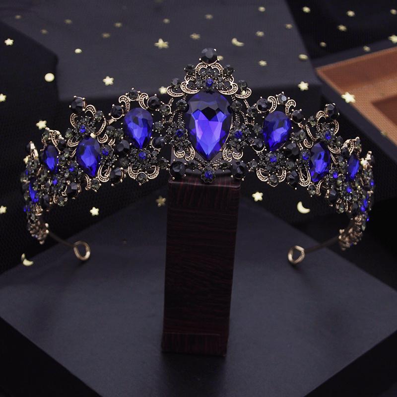 Baroque Crystal Wedding Crown Royal Queen Bridal Tiaras Hair Jewelry Brides Diadem for Women Prom Crown Headbands