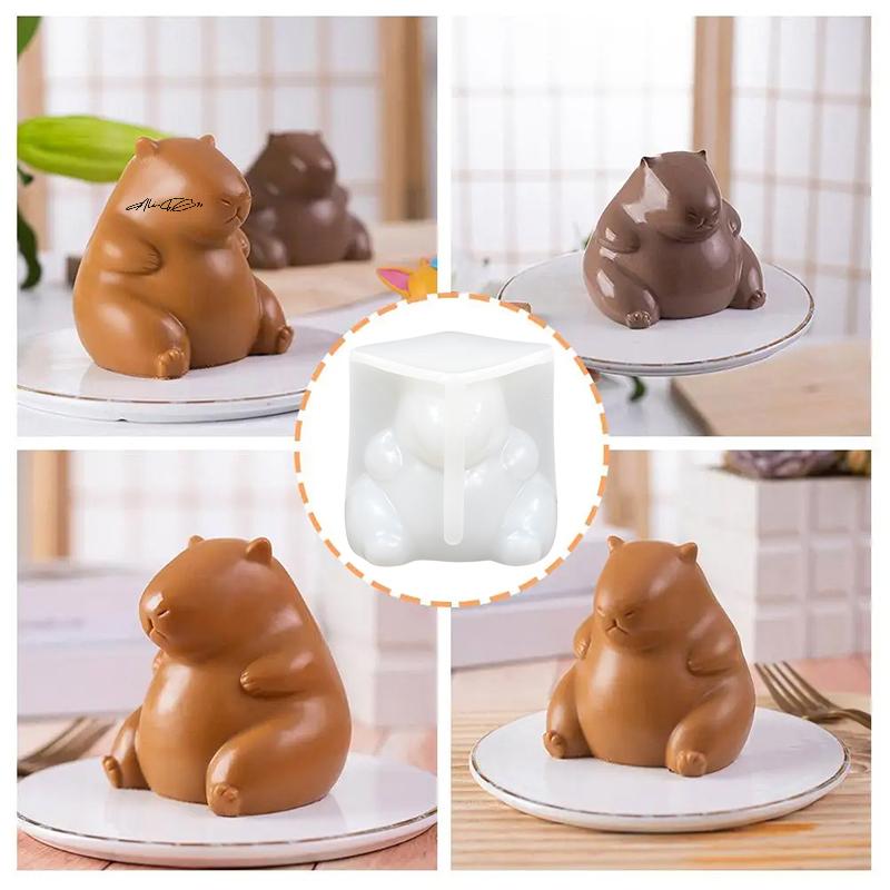 Милая силиконовая форма Capybara, мультяшное животное, молочное желе, пудинг, силиконовая форма для дома, кухни, выпечки, аксессуаров для вечеринки, ресторана