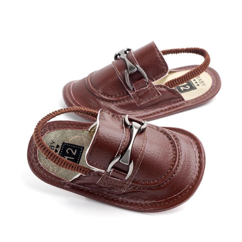 Baby Boys Girls Fashion PU Leather Sandals Baby Shoes Summer Retro Infant Slippers Soft Bottom Shoes Anti-Slip Shoes For Newborn