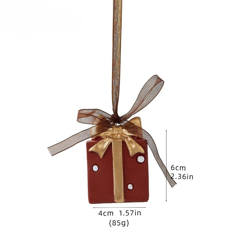 New Christmas Ornaments High-end three-dimensional retro resin old man gift bag bell pendant Christmas tree pendant