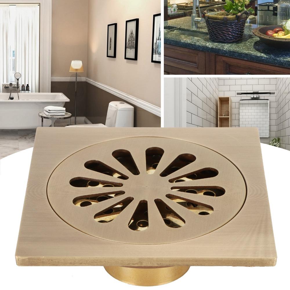 Copper Floor Drain Set Antique Floor Drain Easy Clean Shower Drain  Outdoor Shower