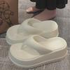"2024 Women's Stylish Platform Flip Flops: Summer Fashion, Heightening, Versatile, and Comfortable Beach Sandals for Outdoor Wear"