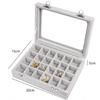 New Velvet Glass Ring Earring Jewelry Display Organizer Box Tray Holder Storage Case Amagi