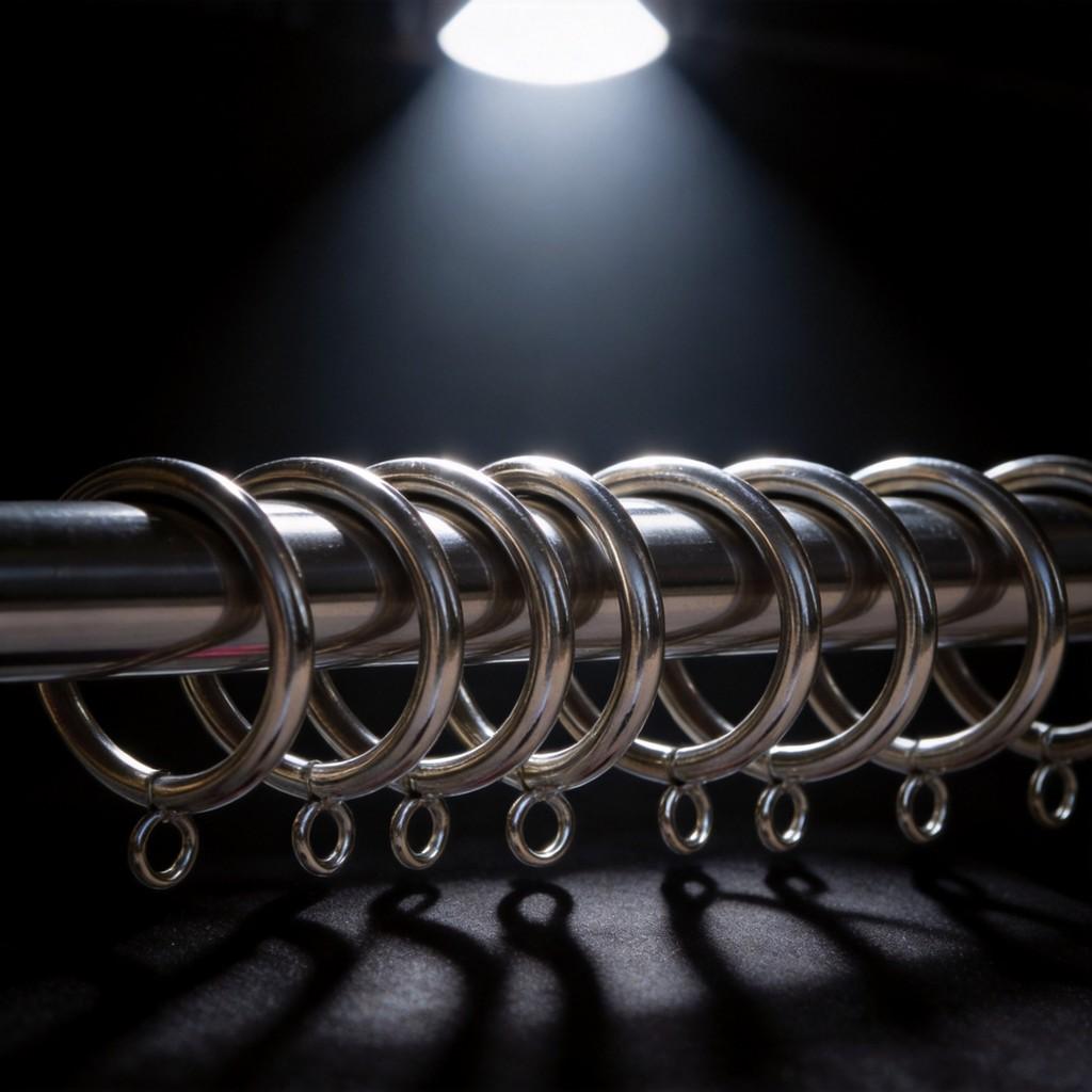Modern Minimalist Metal Curtain Rings With Hanging Hooks For Home Decor And Window Treatment