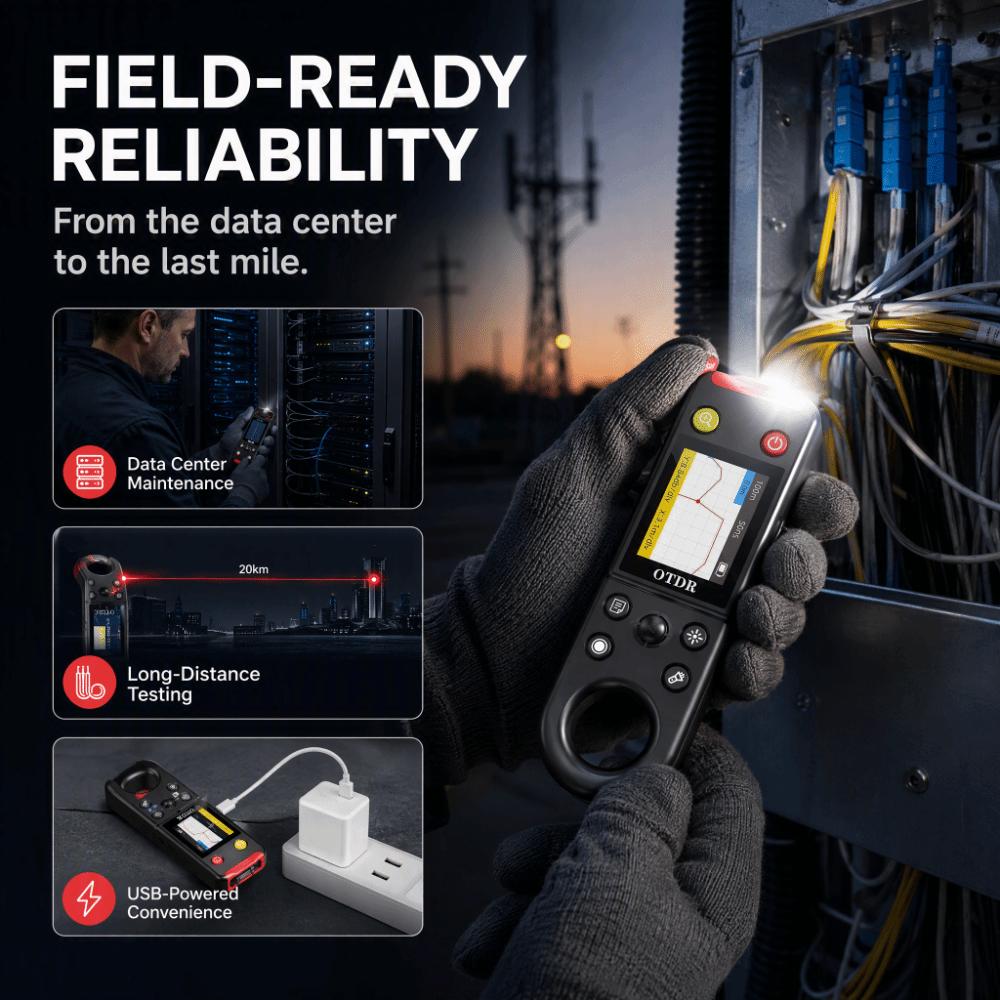 Can Be Tested with Light Optical Time-Domain Reflectometer Handled Visual Fault Locator Telecom