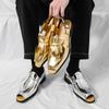 Summer Men’s Silver Sandals Mules Black Brown Dress Casual Gold Stylish Leather Shoes Plus Size