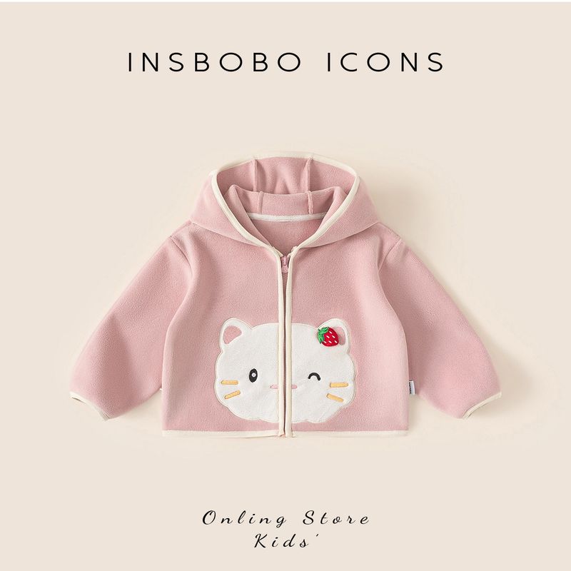 Insbobo Girls' Coat 2025 Winter New Thickened Warm Children's Winter Clothing for Girls Trendy Thickened Top