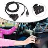 Flush Mount USB + 3.5mm Socket Plug USB AUX Flush Mount Cable Convenient Extension for Vehicle Electronics Devices