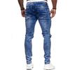 Men's Fashion Denim Hole Trouser Distressed Jeans Long Pencil Pants Streetwear