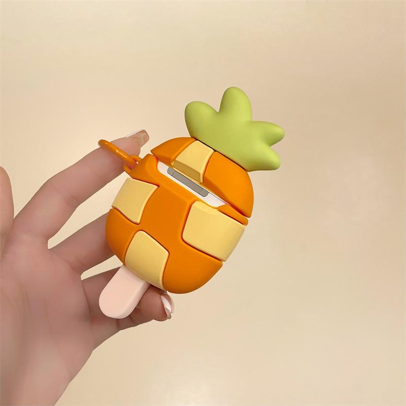 Pineapple popsicle for apple AirPods pro bluetooth wireless headset cover 1/1/1 generation silicone cute cartoon