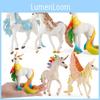 Изысканная ПВХ фигурка Единорог Радужная Лошадь Мифическое Существо Летающий Пони и Эльф Овца Модель