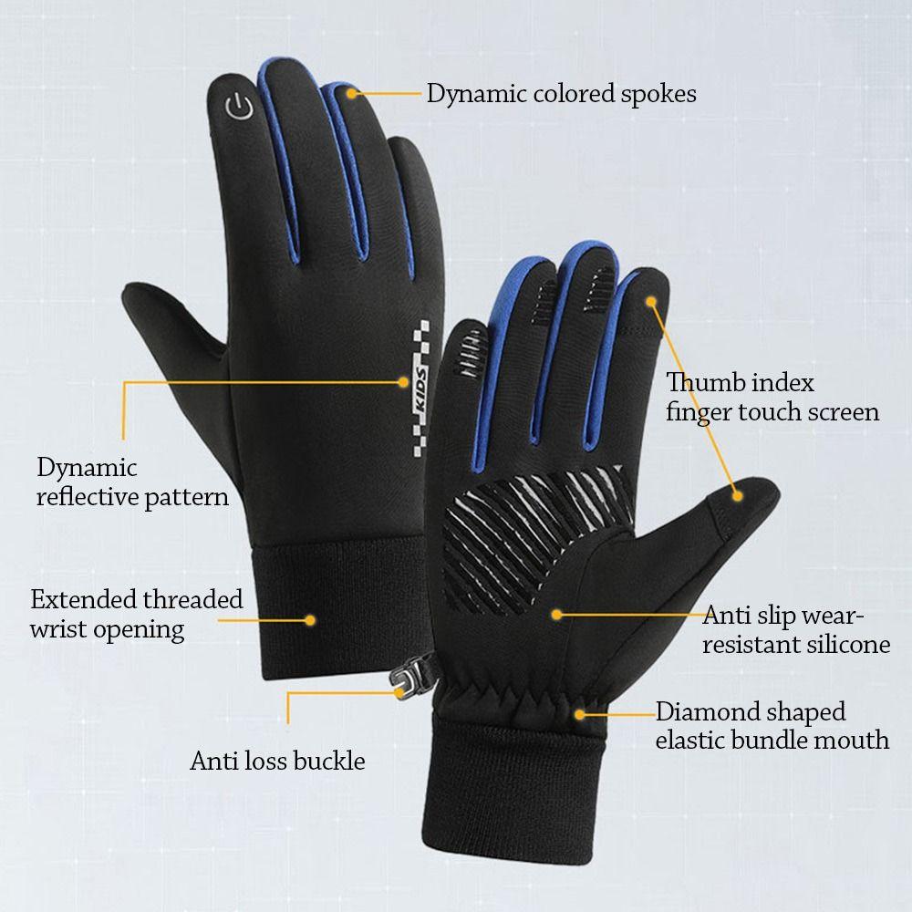 Non-slip Kids Winter Gloves Full-finger Children Bicycle Gloves for Boys Girls