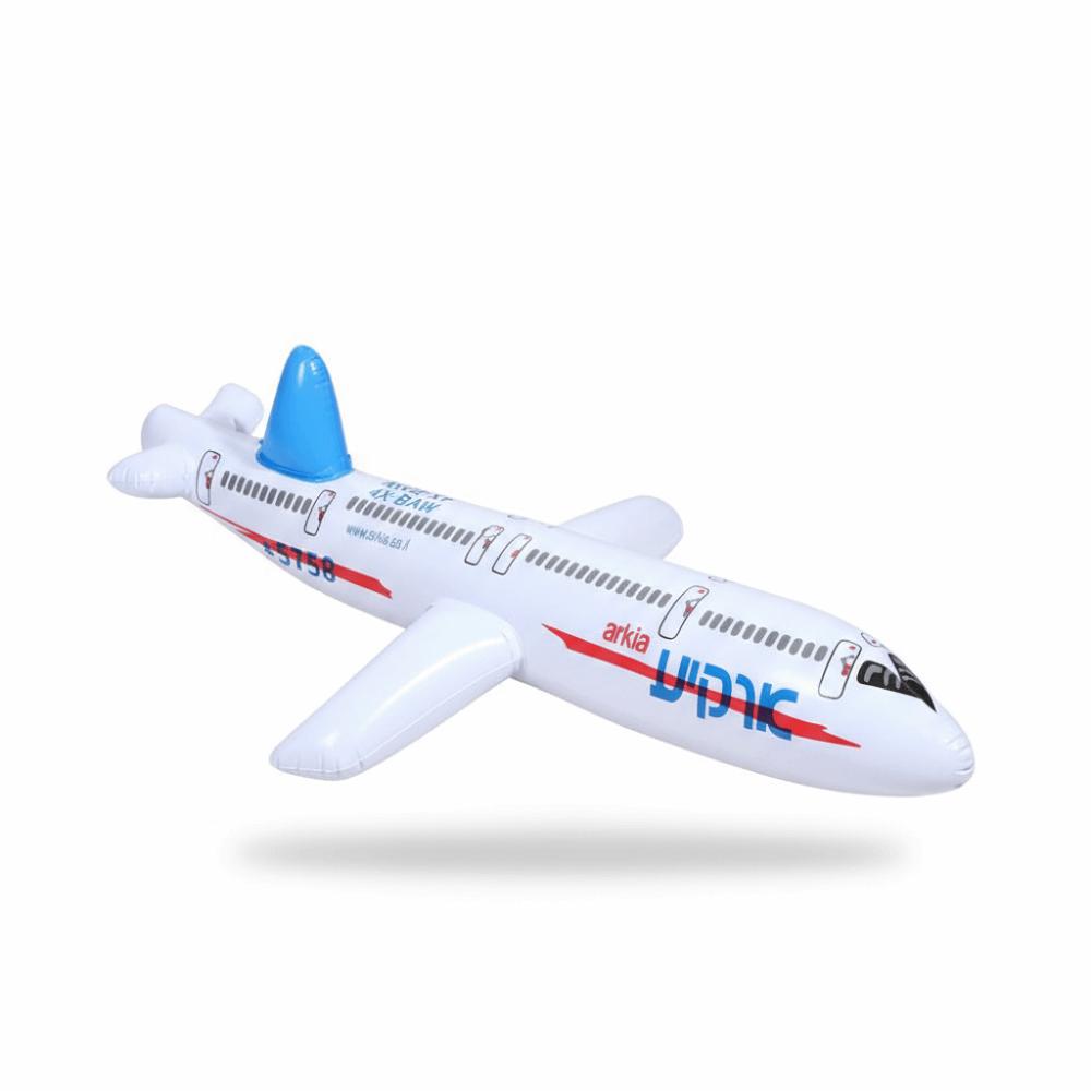 2 Colors Inflatable Airliner Toy PVC Inflatable Airliner Inflatable Cartoon Plane Outdoor Sports