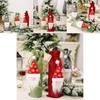 Creative Christmas Forest Santa Burlap Wine Bottle Cover For Holiday Cheer