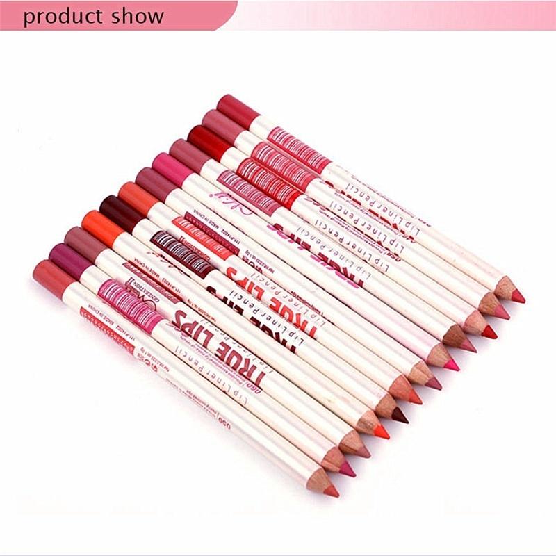 Комплект косметических карандашей для губ, 6 цветов