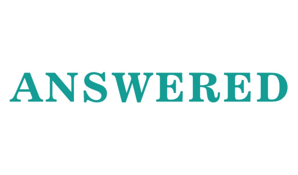 Printtoo Answered Self Inking Rubber Stamp Pre-Inked Office Stamp- Home Office Business Stationery, Black- 42 X 9