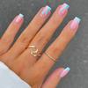 Medium Rectangular Nail Piece Lake Blue Ripple Wearing Nail Piece Cool And Fresh Natural Nail Piece In Summer