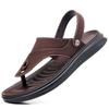 Fashion Summer New Men's Leather Sandals Anti-slip Wear-resistant Male Shoes Beach Men's Flip-flops