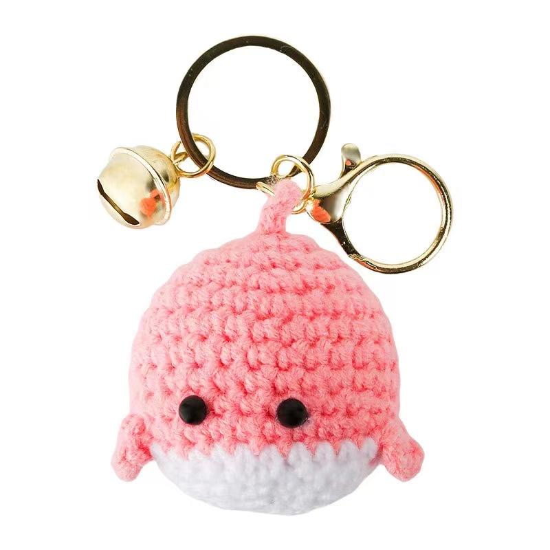 Мультяшный брелок Маленький кит Подвеска Сделай сам Вязание крючком Маленькая игрушка Украшения Подарок Аксессуары для сумки в машину Подвеска ручной работы