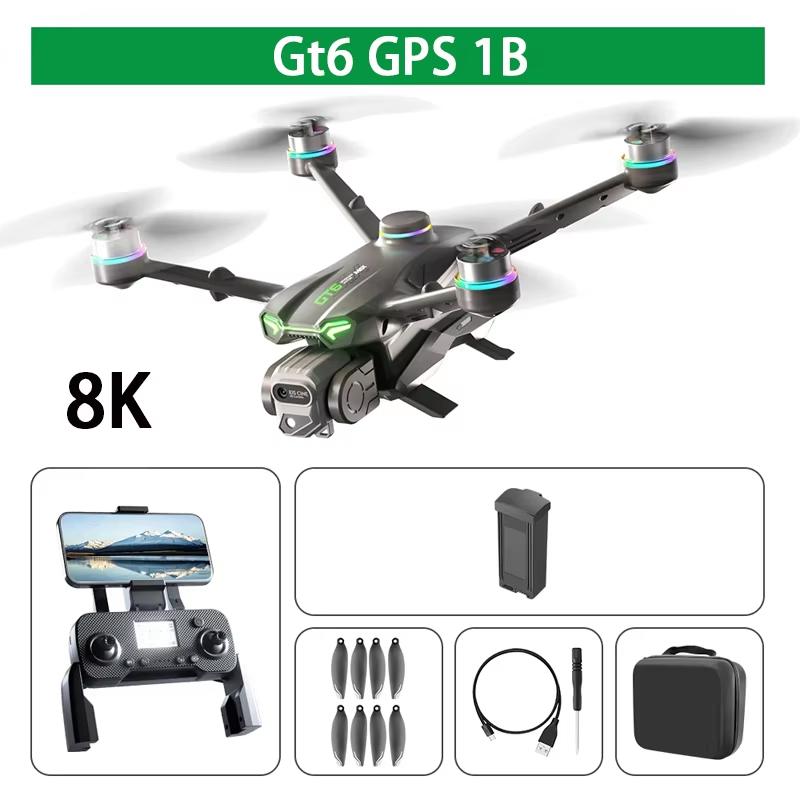 2025 New GT6 8K Professional Drone 5G Optical Flow GPS WIFI FPV  HD Aerial Photography Obstacle Avoidance Six-axis Drone Toy Children's Gift