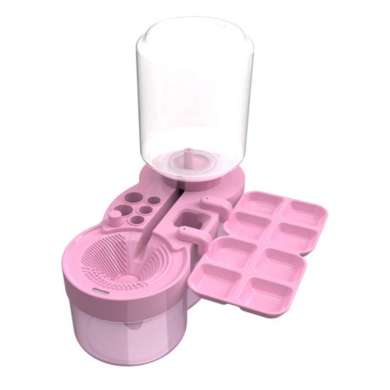 6 In 1 Brush Cleaner Artists Teachers Kids Paint Brush Holder Palette Water Circulation Brush Cleaner Portable Painting Tool