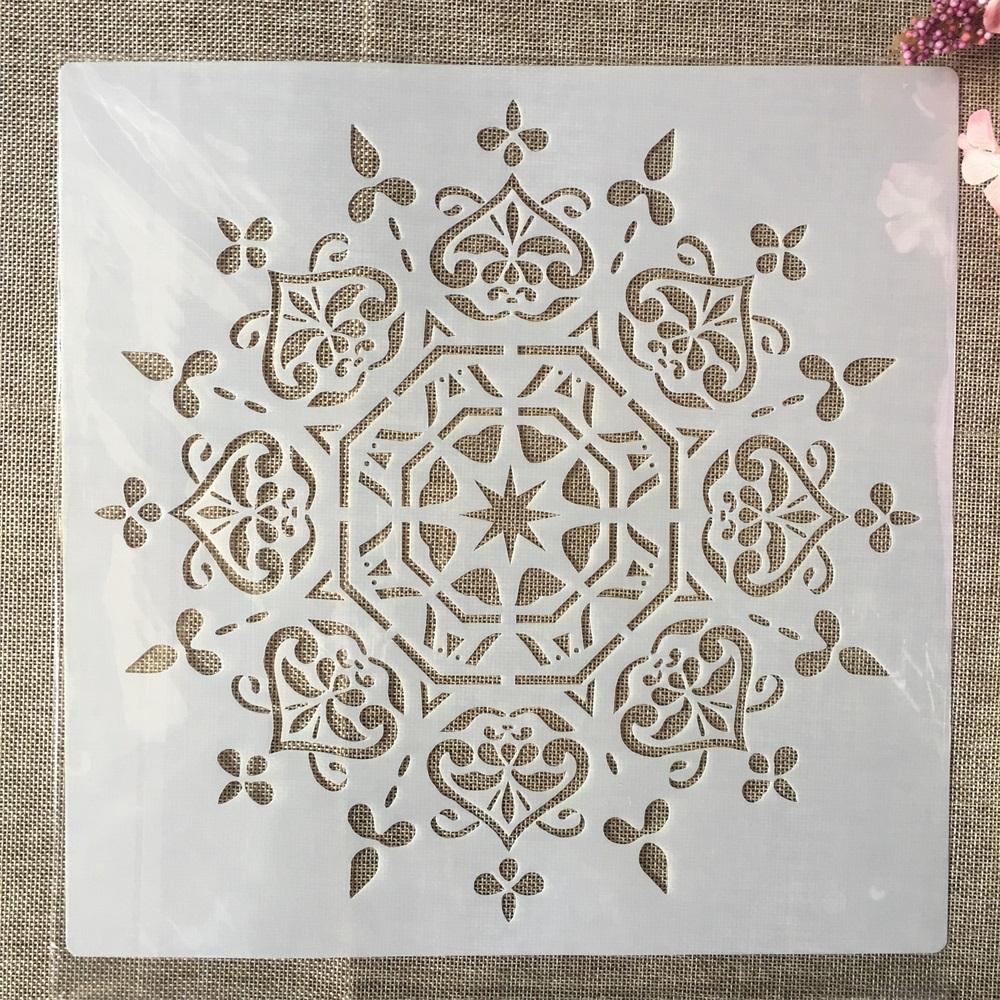30*30 см Мандала Геометрия Тайцзи DIY многослойные трафареты настенная живопись раскраска для скрапбукинга тиснение альбом декоративный шаблон