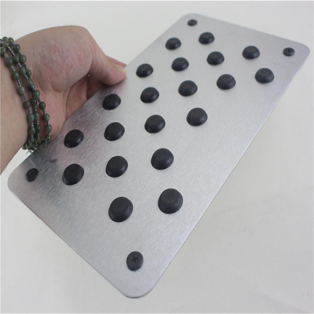 Universal Aluminum Alloy Car Non-slip Rubber Heel Plate Pedal Carpet Floor Mat