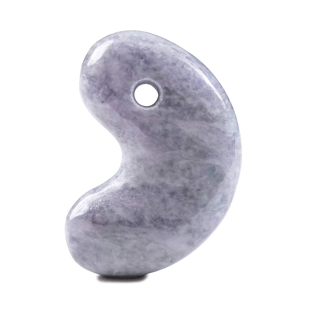 Итоигава Натуральный Жадеит Японский Национальный Дзёмон Камень Силы Мастерская Жадеита Специальный Качество Гарантировано Дерево Павловния MT0773 Магатама, Лаванда,