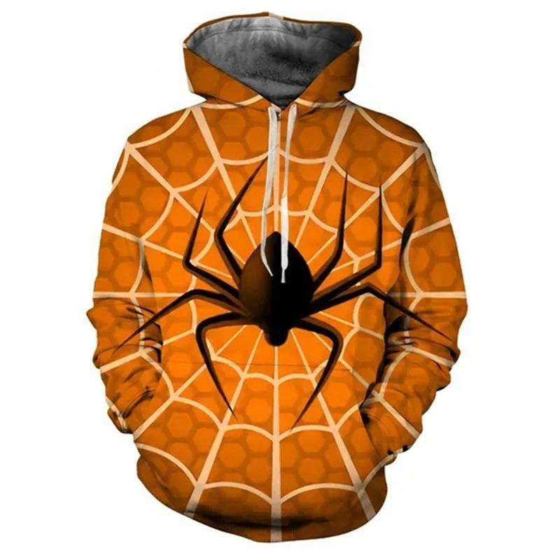 Мужские, женские, детские, классические толстовки с принтом в виде паука, новые, персонализированные, с принтом паука, хип-хоп, уличная одежда, джемпер для пары, толстовки