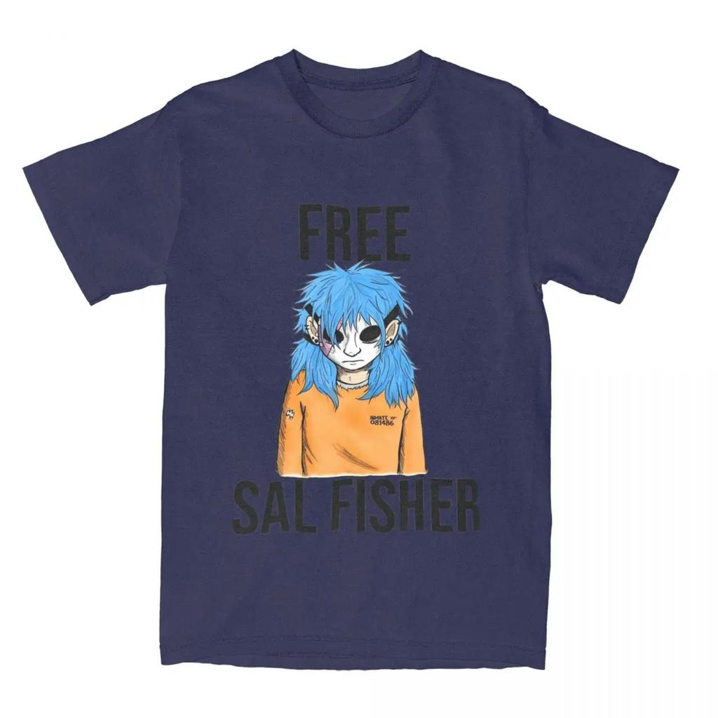 Novelty Free Sal Fisher Sally Face T Shirt Men Women's Pure Cotton Sallyface Tee Shirt Party Clothes