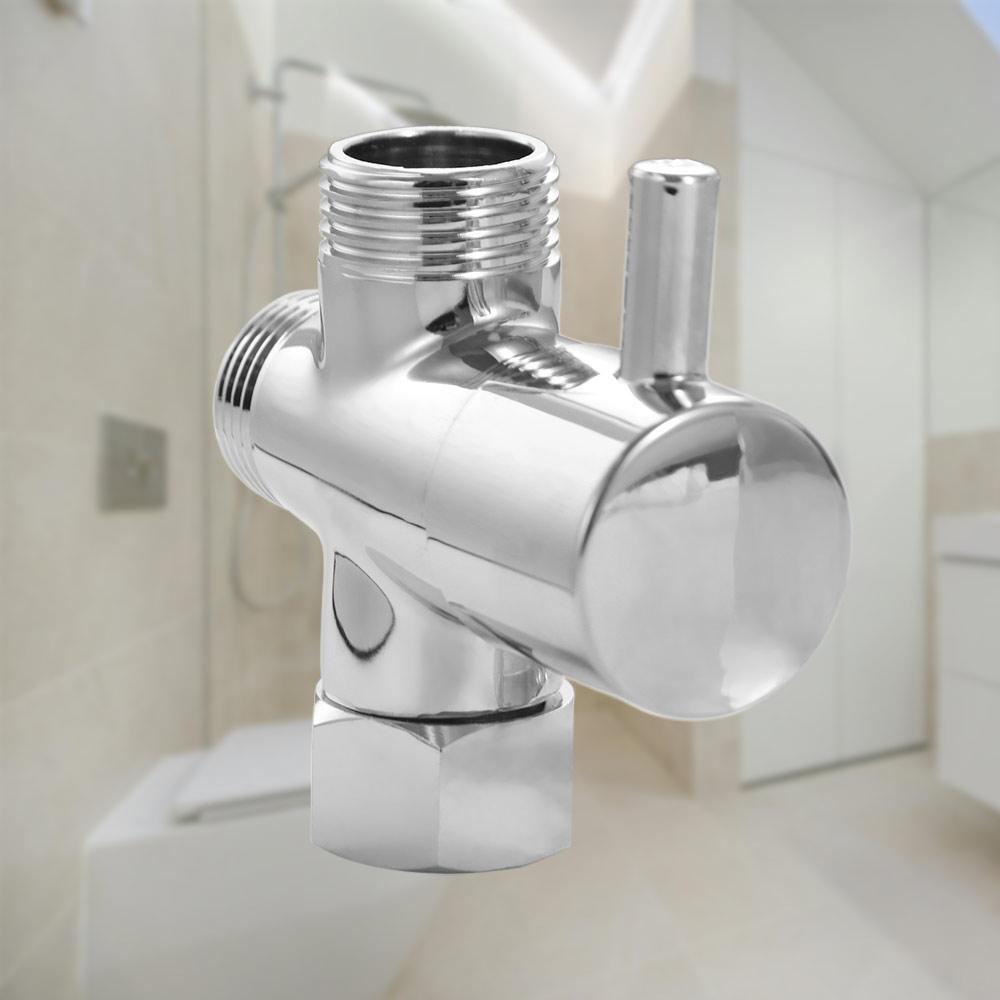 Латунный 3-ходовой клапан-переключатель для душевой лейки, трехрежимный, G1/2, соединитель для душевого крана, Т-образный переходник, 3-ходовой переключатель, кран, клапан, ванная комната