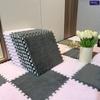 4/12pcs Plush Puzzle Foam Floor Mat Soft Fluffy Interlocking Square Foam Tiles Area Rugs Carpet for Parlor Bedroom Decoration