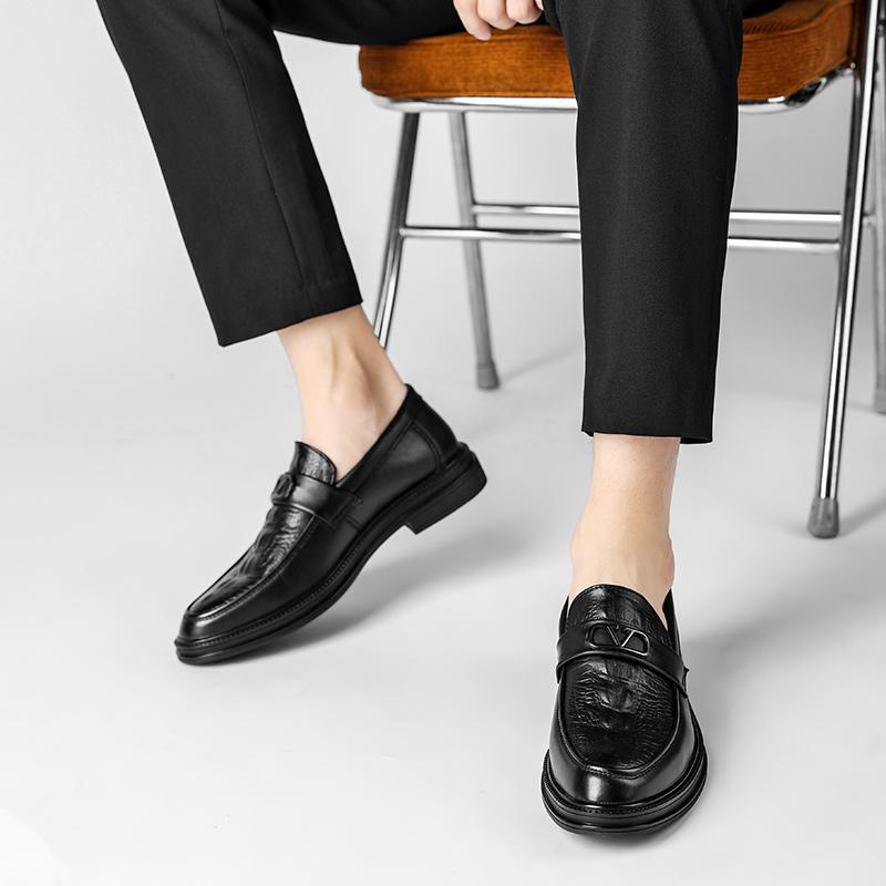 Мужские дышащие деловые формальные кожаные туфли модные мягкие повседневные туфли JZ-6603