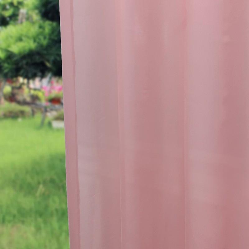 Outdoor Waterproof Sheer Curtain Solid Color Punch Hole Living Room Bedroom
