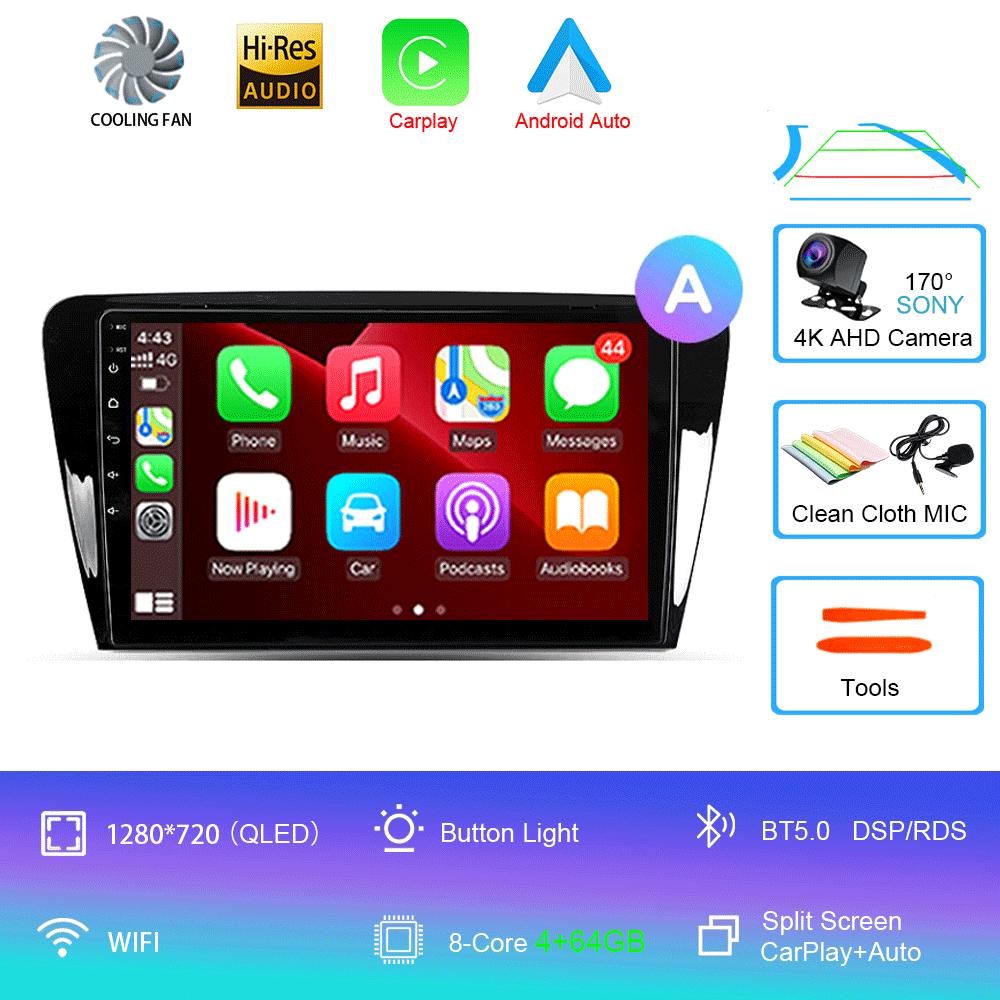 Android 14 Автомобильное радио для Skoda Octavia 3 A7 2013 - 2018 Мультимедийный видеоплеер Навигация стерео GPS Нет 2din 2 din dvd