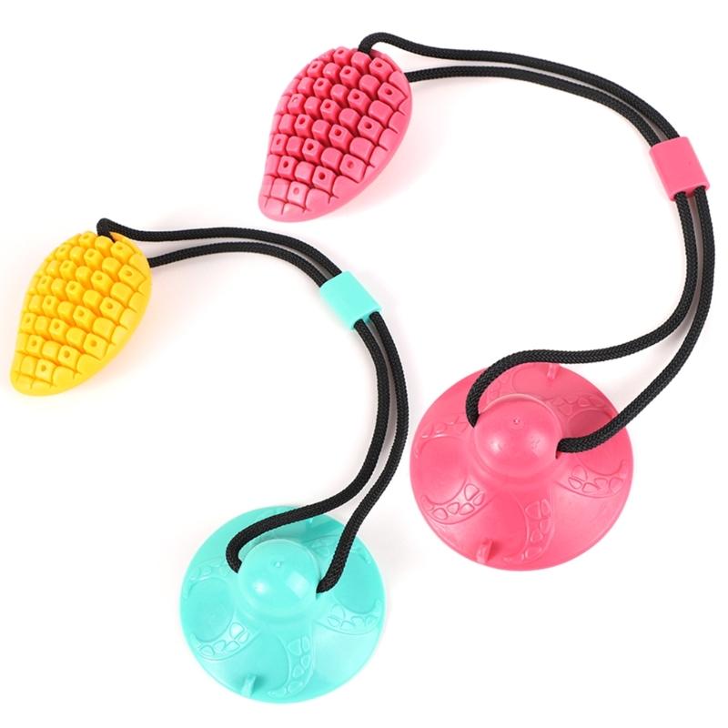 Игрушка для собак с утечкой еды для жевания, прорезывания зубов, на присоске, эластичная веревка для питомца, игрушка-медленная кормушка для собак, снимающая стресс