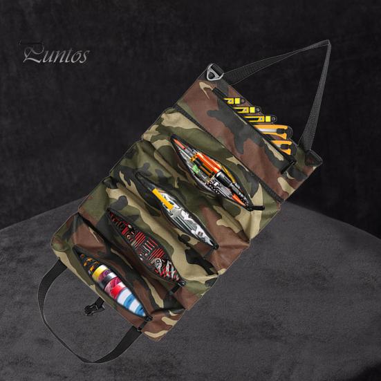 Портативная сумка для хранения инструментов, большая, с 5 отделениями, застежка-молния, водонепроницаемая, прочная, набор инструментов для ремонта, сумка-рулон на молнии